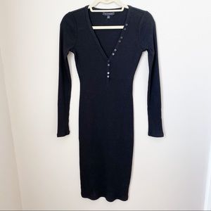 Intermix ribbed dress black size S